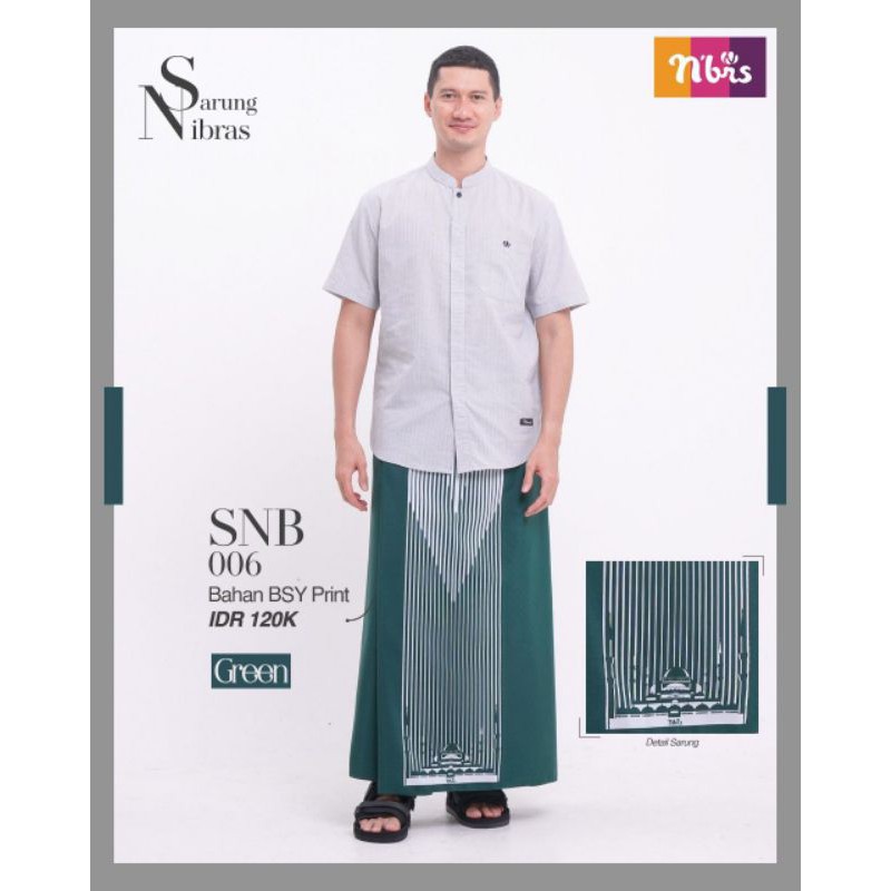 SARUNG NIBRAS/ SNB 006/ SARUNG MOTIF MASJID/ SARUNG PREMIUM/SARUNG NIBRAS ORI