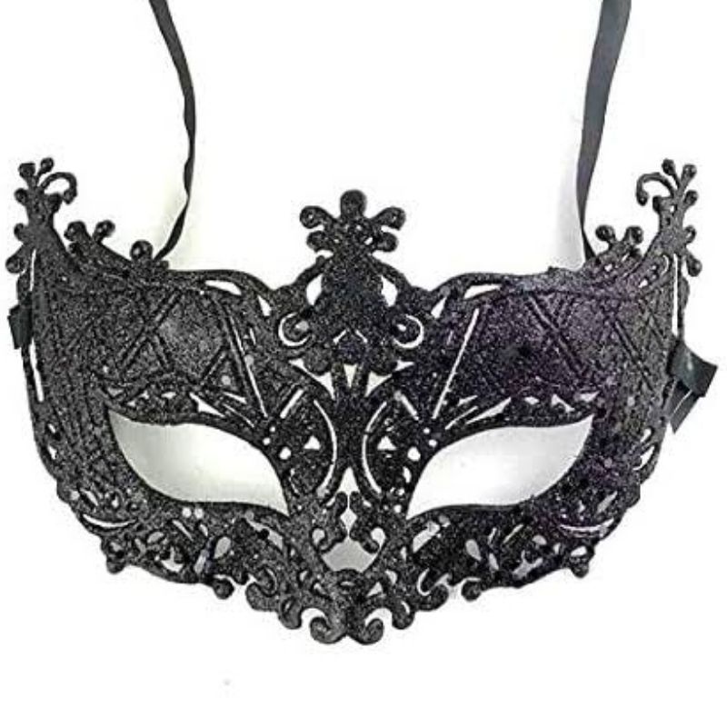 H&amp;M BLACK GLITTERY FANCY DRESS MASK