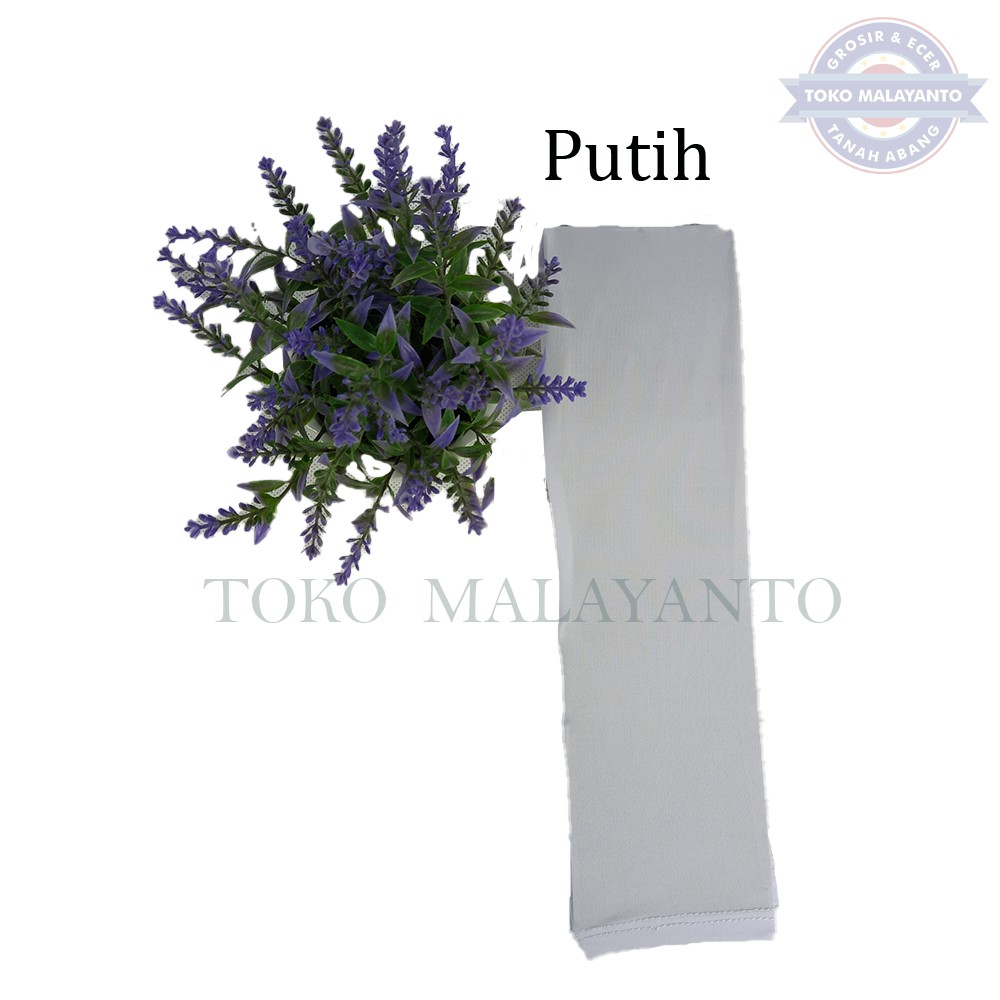 MANSET TANGAN DAN MANSET TANGAN JEMPOL  Pria dan Wanita/Fingerless/Handshock Jempol Polos Bahan KAOS-Putih