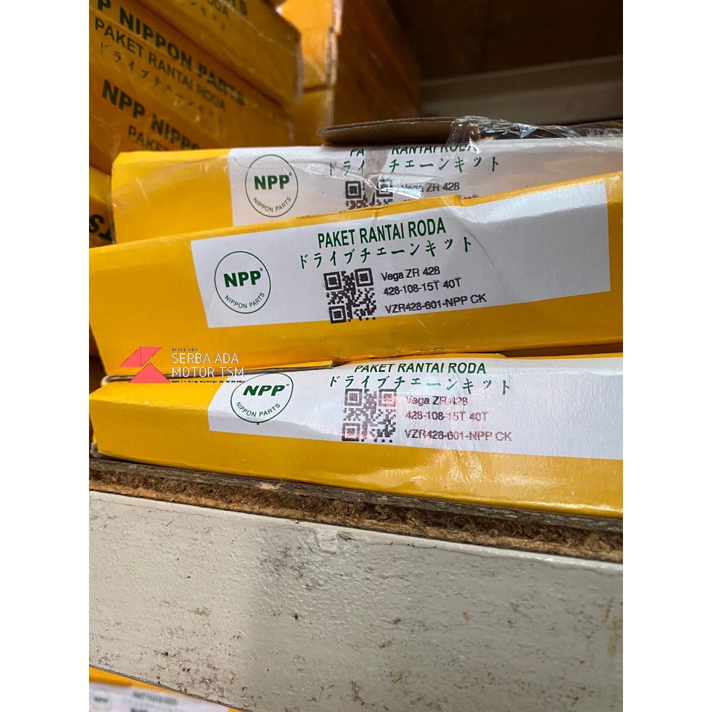 Gear Gir Set Yamaha Vega ZR 428 NPP Paket Rantai Roda 428-108, 15T, 40T