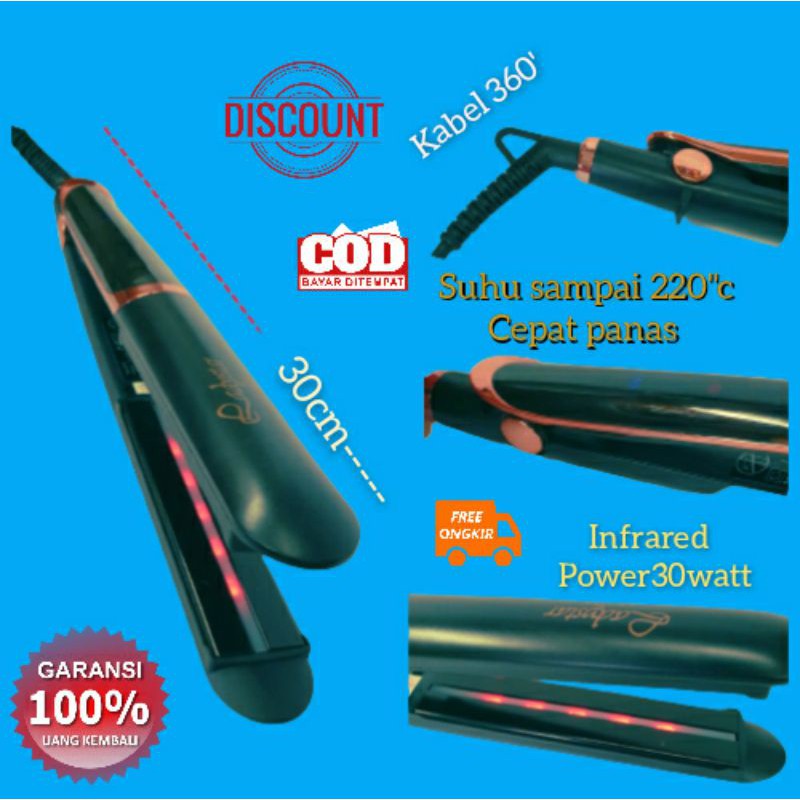 Alat Catok Rambut 2in1 Rebonding Lurus Curly Keriting Murah Original Ladystar Ls 2219