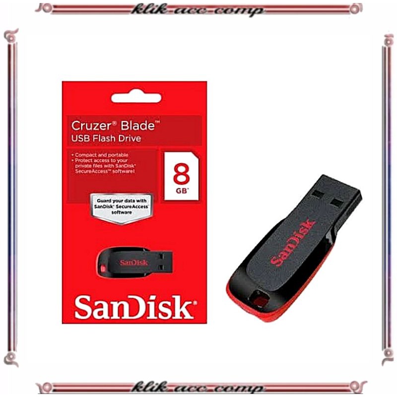 usb flashdisk sandisk 8gb cruzer blade