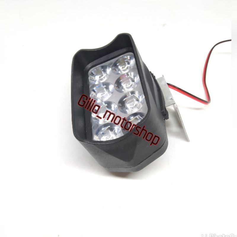 Lampu Sorot 8 Mata Lampu LED Utama Sorot tembak 8 mata kabut Cree Drl Led Variasi Fariasi Aksesoris Acecoris Tambahan Motor Mobil Custome Kastem Modifikasi