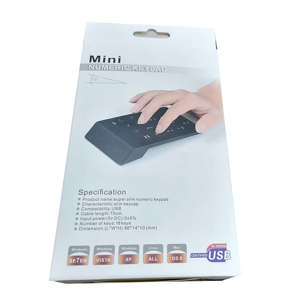 Taffware Keypad Numeric keyboard Wireless 2.4GHz 10 Meter nomor keybord  Numeric Keypad Numpad 18 Keys Portable Small-Size Digital Keyboard For Accounting Teller Laptop Notebook Tablets