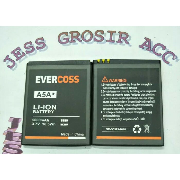 Baterai Battery Batre Double Power Evercoss Cross A5A A5A* Pin Jepit