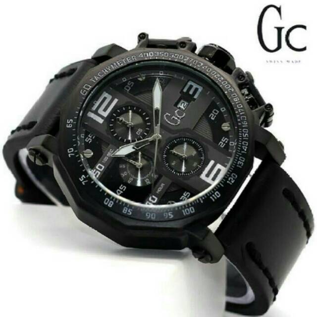 Jam tangan pria sport elegant Guess colection premium black
