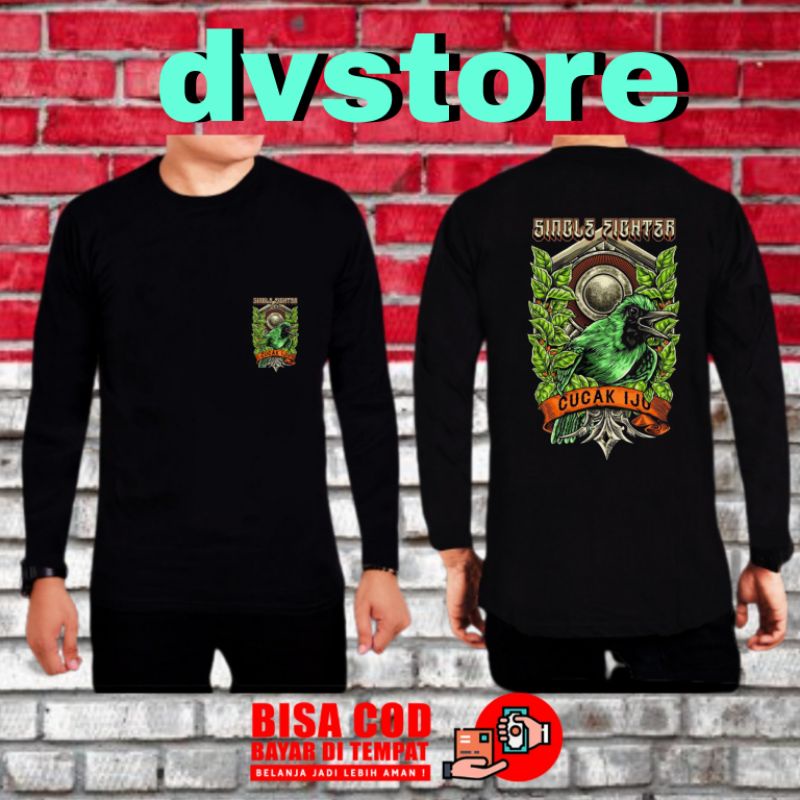 Kaos Cucak Ijo Single Fighter//Kaos Pecinta Burung Cucak Ijo