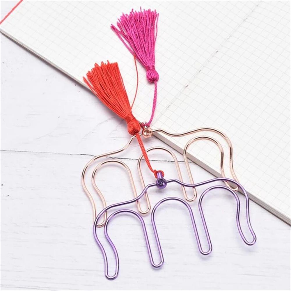 [Elegan] Klip Kertas Electroplated Music Book Siswa Logam Tabs Clip