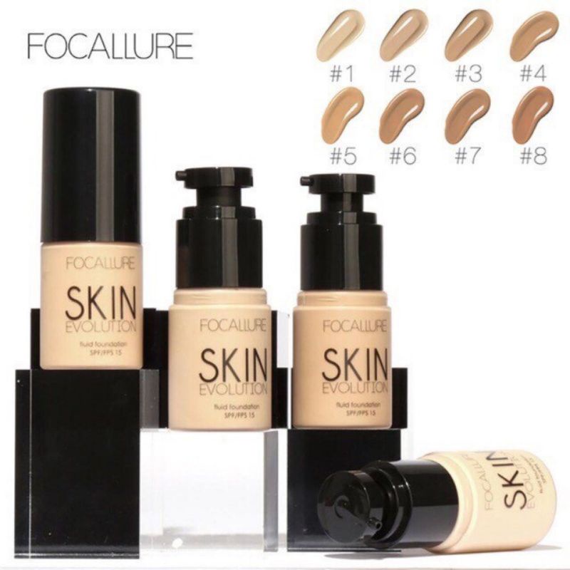 FOCALLURE Foundation FLUID Cair Full Coverage Oil-control / 30ml BPOM (100% ORIGINAL)