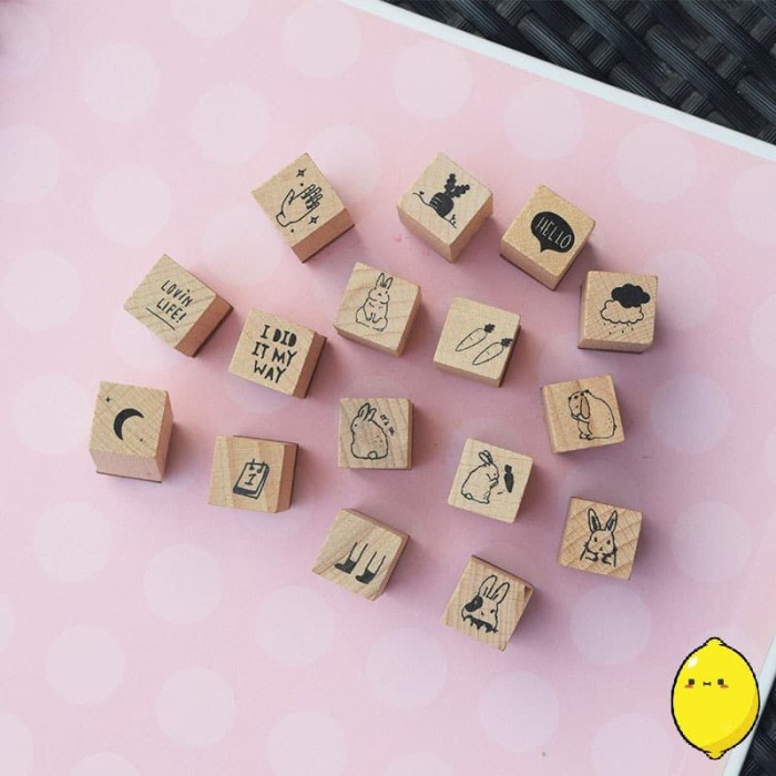 

Aman Lovin Life Mini Wood Stamp / Stempel Karakter Lucu Terlaris