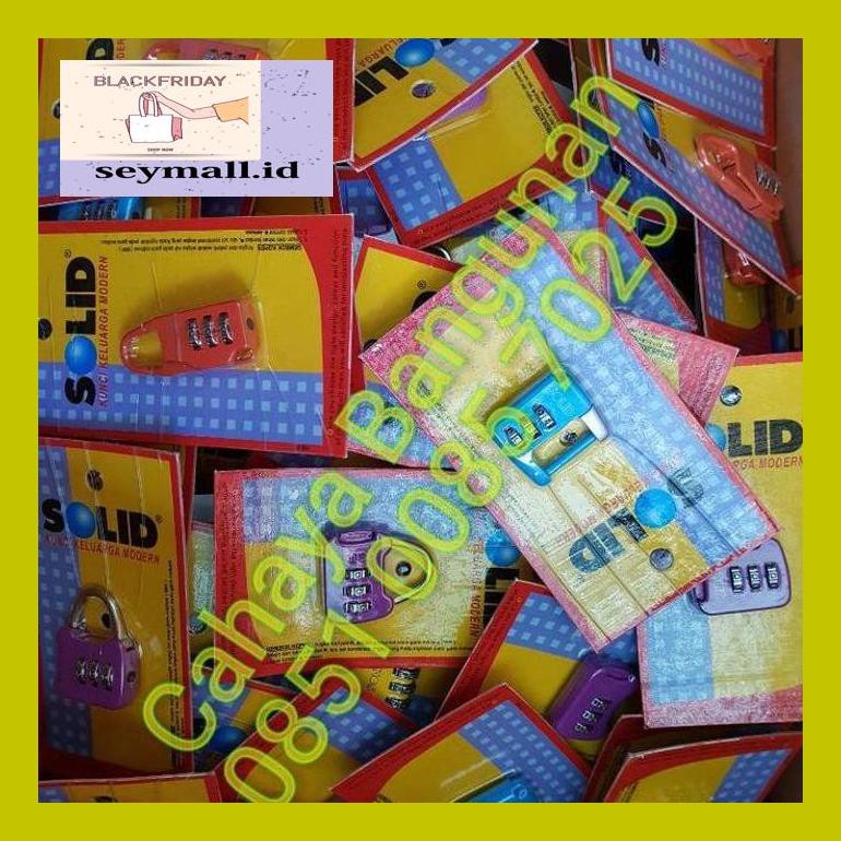 Seygtnf Kunci Gembok Kecil Tas Koper Travel Nomor Kode Angka Lucu Warna Solid S50Tjsey
