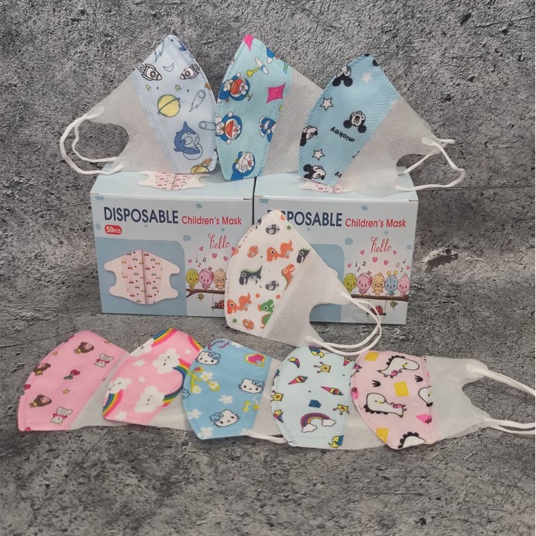 YB CARE KIDS - MASKER ANAK KIDS DUCKBILL 3PLY Y&B CARE FACE MASK 4-13TH BERKUALITAS