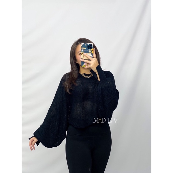 MDLV ~ Batwing Aiko Rajut Atasan Kalong Rajut Atasan Rajut Sweter Batwing Rajut Fashion Wanita