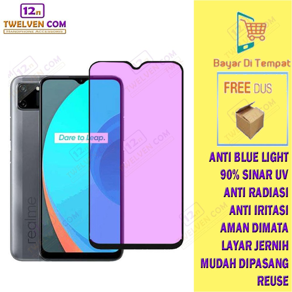 ANTI BLUE TEMPERED GLASS BLUE LIGHT ANTI GORES Realme C1 C2 C3 C11 C12 C15 C17 C20 C21y C25 C25s X X3 XT