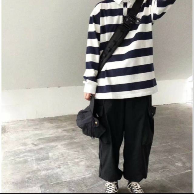 Kaos Polo Lengan Panjang Converse Original