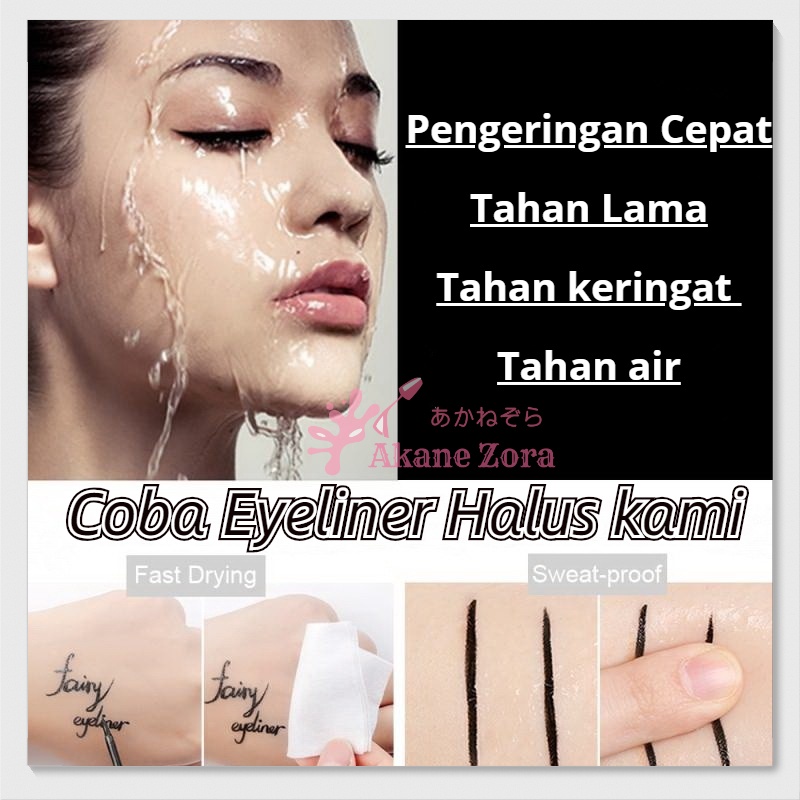 Akane Zora Liquid Eyeliner Pensil Pelangi Eyeliner Waterproof Pen Anti Air Import Eyliner Waterproof Gunakan Dengan Bulu Mata Eyelash Extension Bulu Mata Palsu Mascara