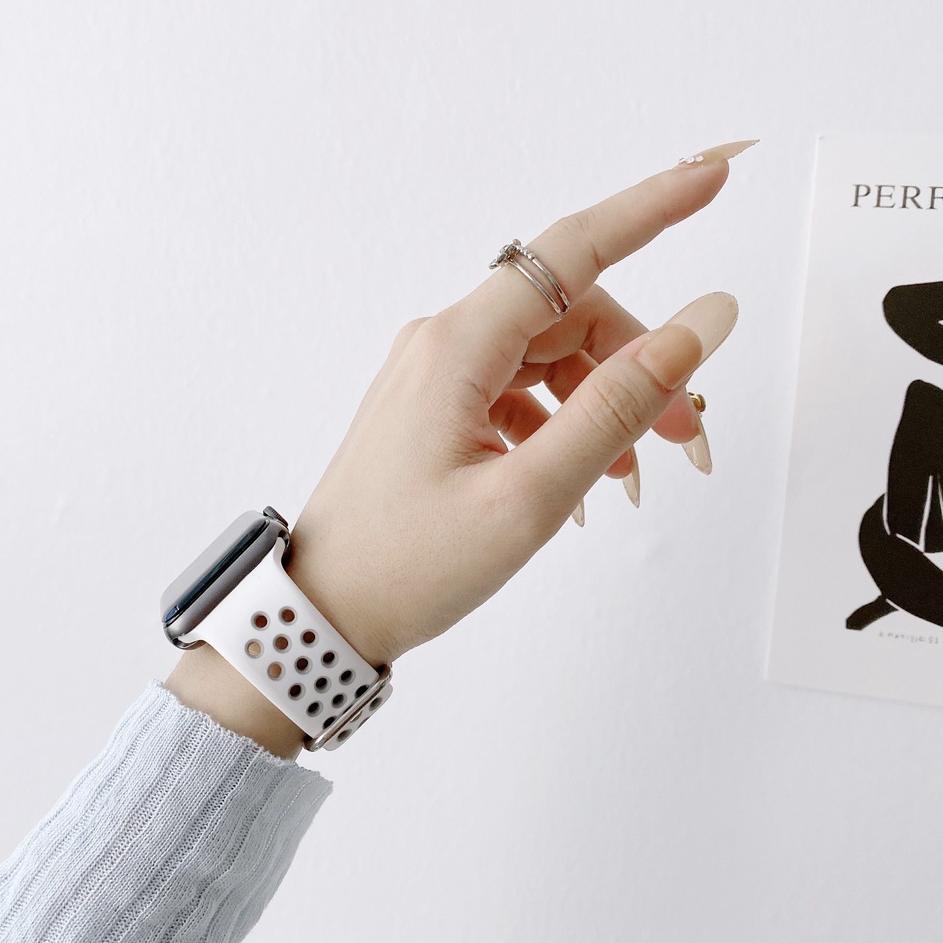 Langsung Beliii.. jam tangan pintar Strap iwatch Nike Sports Rainbow Strap 38MM 40MM 42MM 44MM Silic