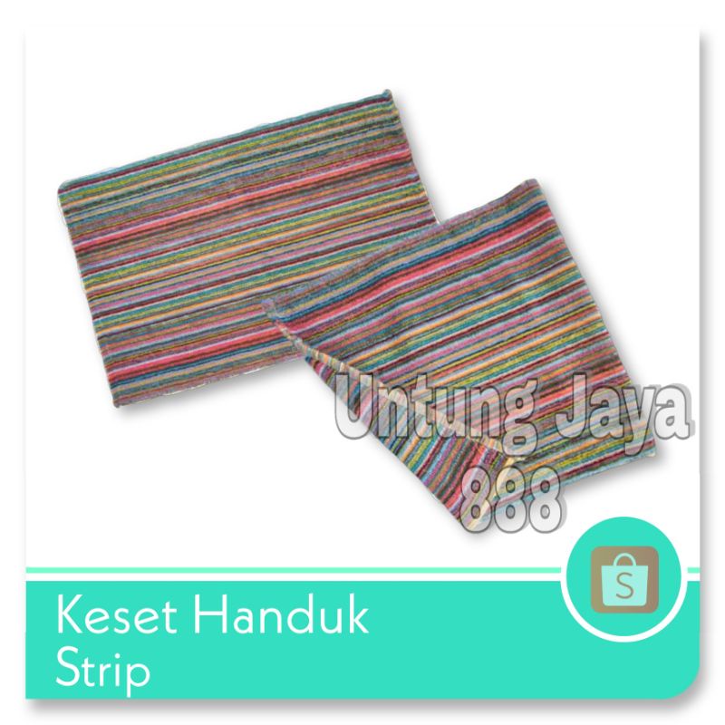 Keset Handuk Salur Strip 40x60 Serap Air