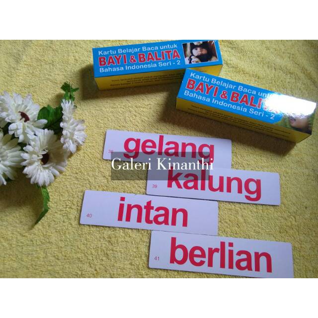 KARTU BELAJAR BACA UNTUK BAYI DAN BALITA BAHASA INDONESIA SERI 2