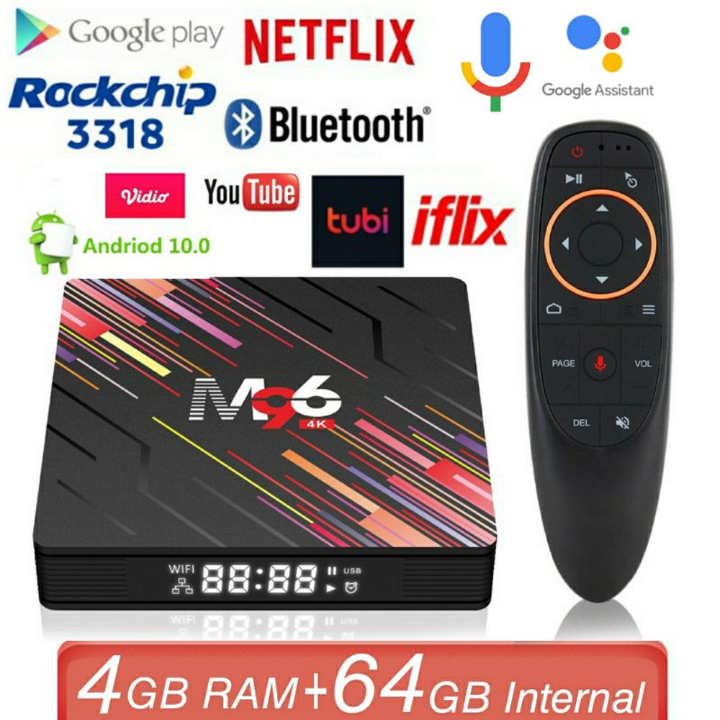 STB TV Box Android 10 Ram 4GB 64GB Allwinner M96 Plus