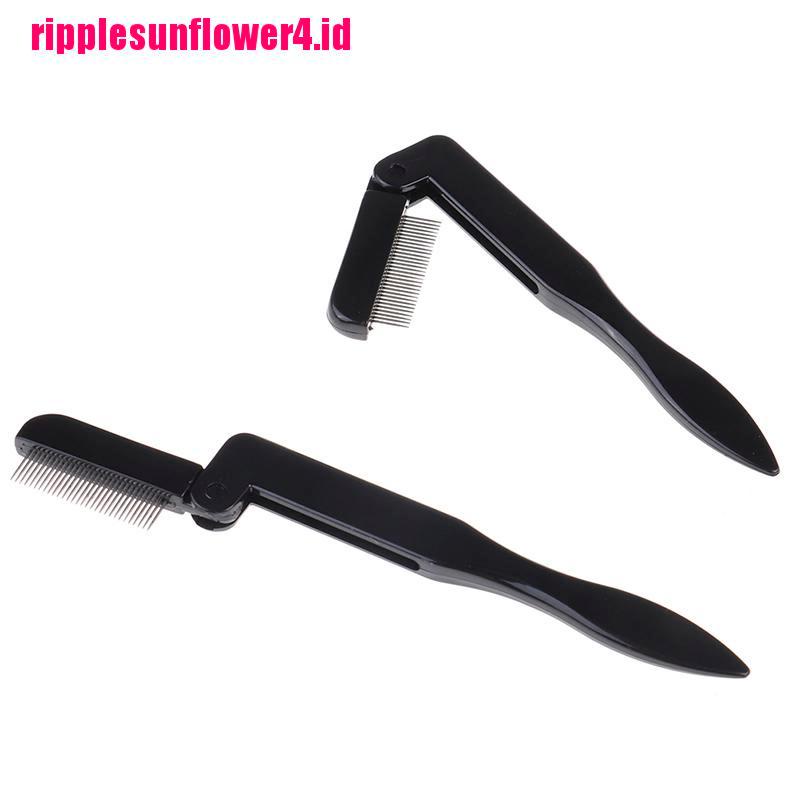 Sisir Bulu Mata Lipat Bahan metal Warna Hitam