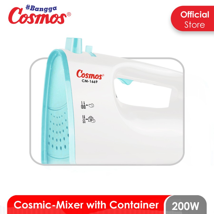 Stand Mixer Cosmos CM 1669 Cosmic Container Mixer Com Cosmos 1669 Biru Mixer Duduk Cosmos CM-1669