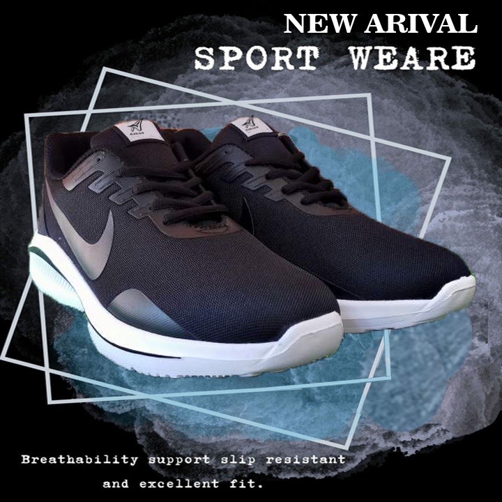 Sepatu sport tampilan elegan sepatu sekolah kuliah casual sneakers pria cowok / BISA COD