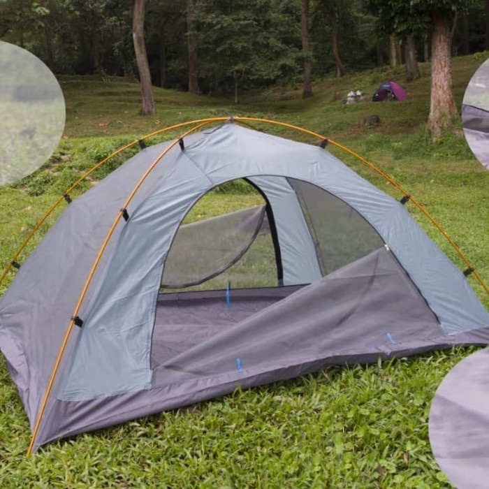 Tenda Camping Frame Alloy Kap 2-3 orang LWY Compass Double Layer