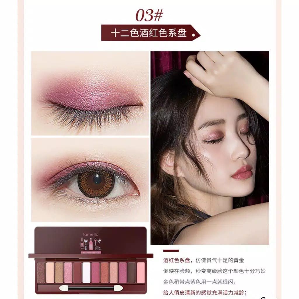 Lameila Eyeshadow Palette 12 Warna Hk1111