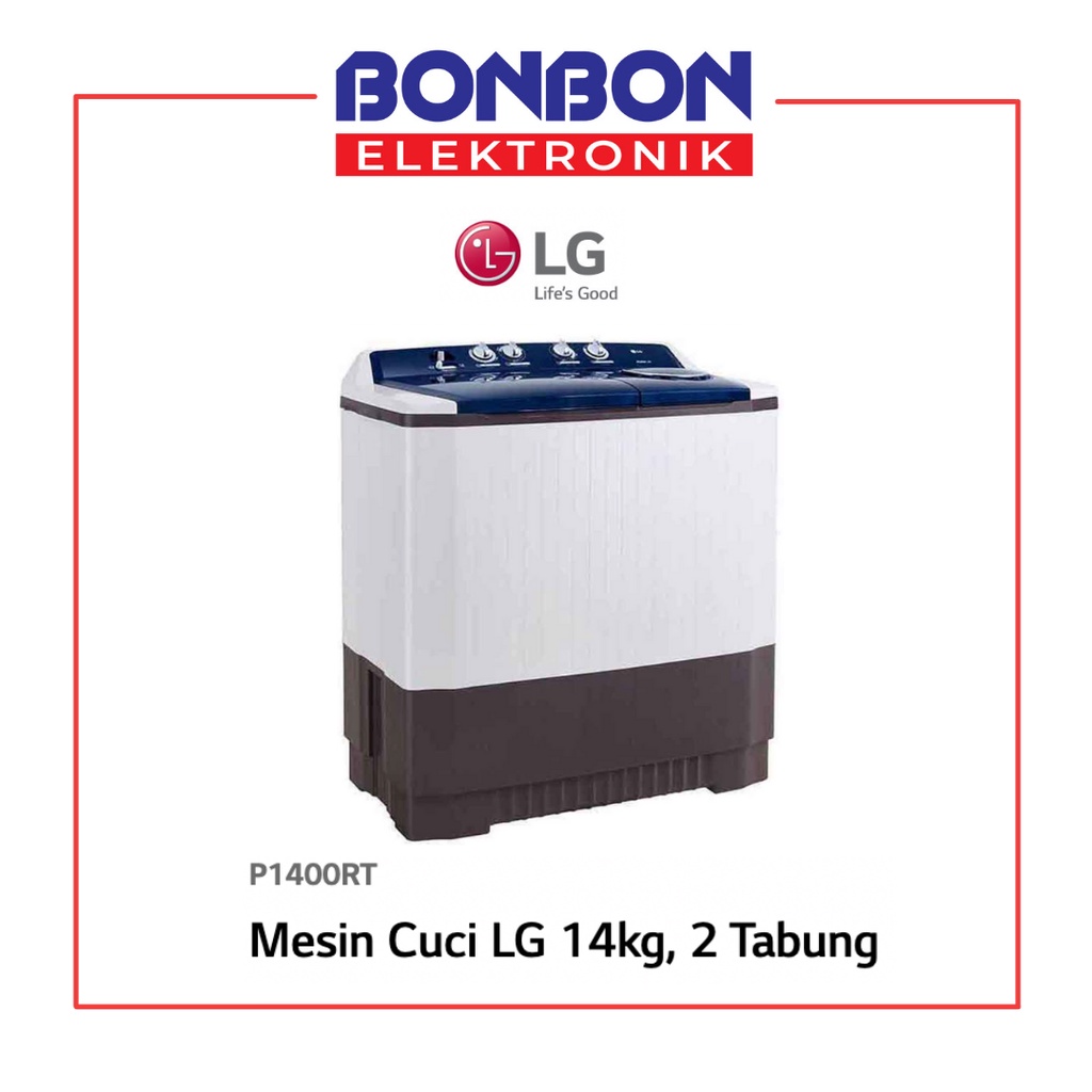 LG Mesin Cuci 2 Tabung 14KG P-1400RT / P1400RT / P 1400 RT