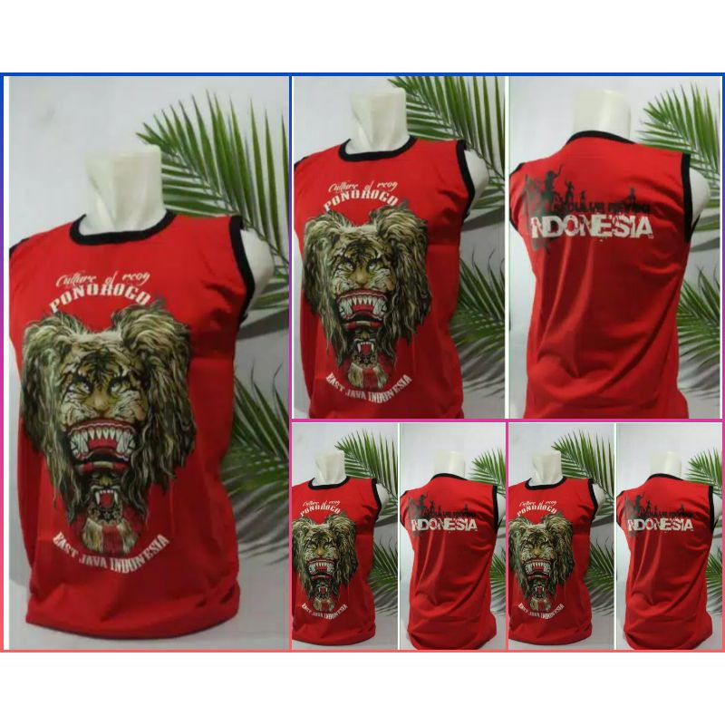 Kaos Singlet Barongers Reog Merah
