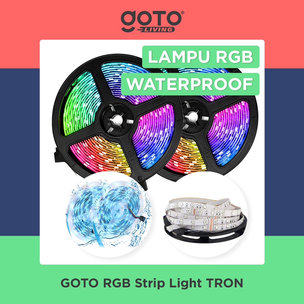 Goto Tron Lampu LED Strip Selang Tumbler Hias Meteran RGB Warna Warni