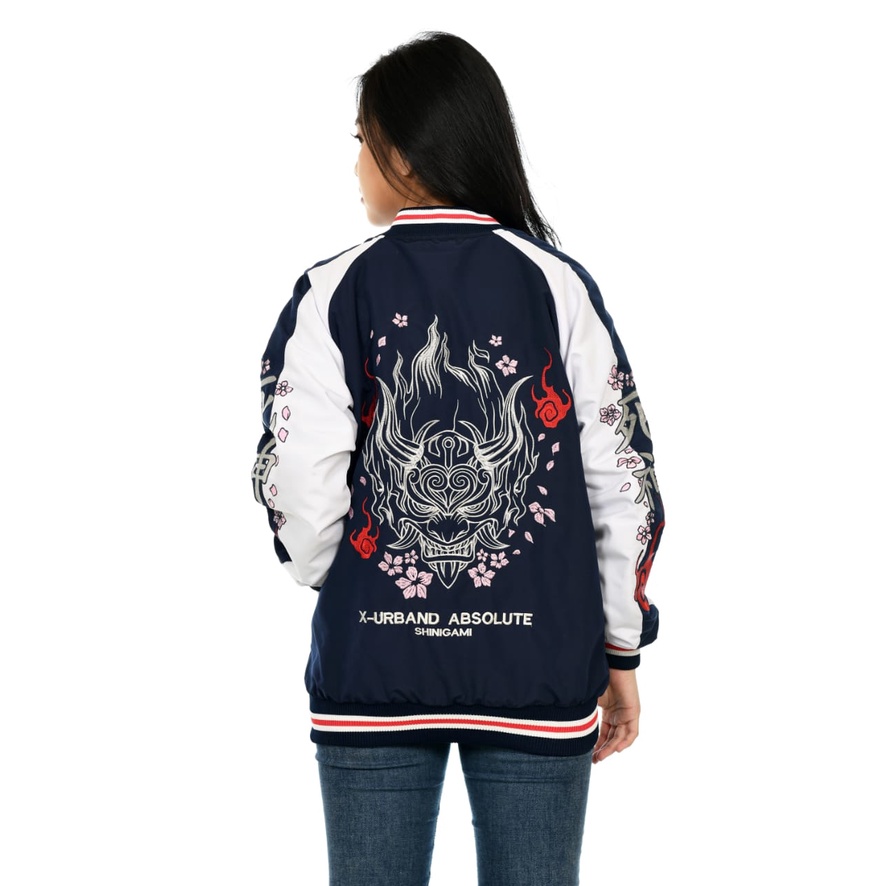 Jaket Sukajan Shinigami Embroidery Two In One A214