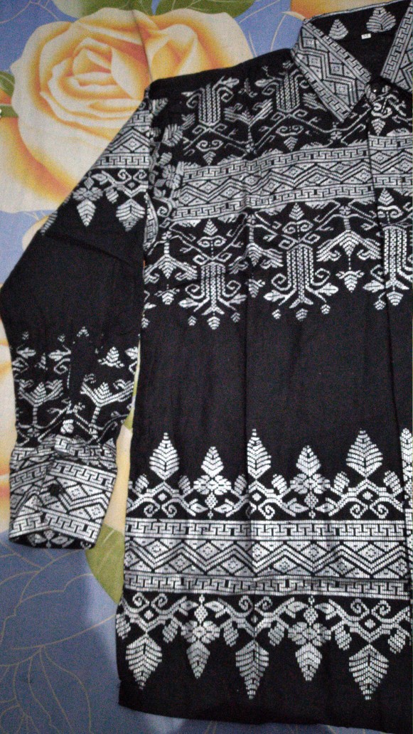 Kemeja Batik Pria Lengan Panjang Prada Anjani Silver
