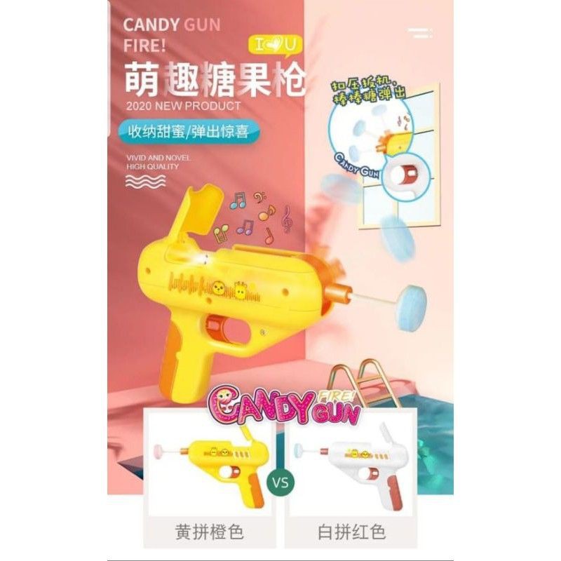 Mainan Viral Pistol Permen Lolipop Candy Gun