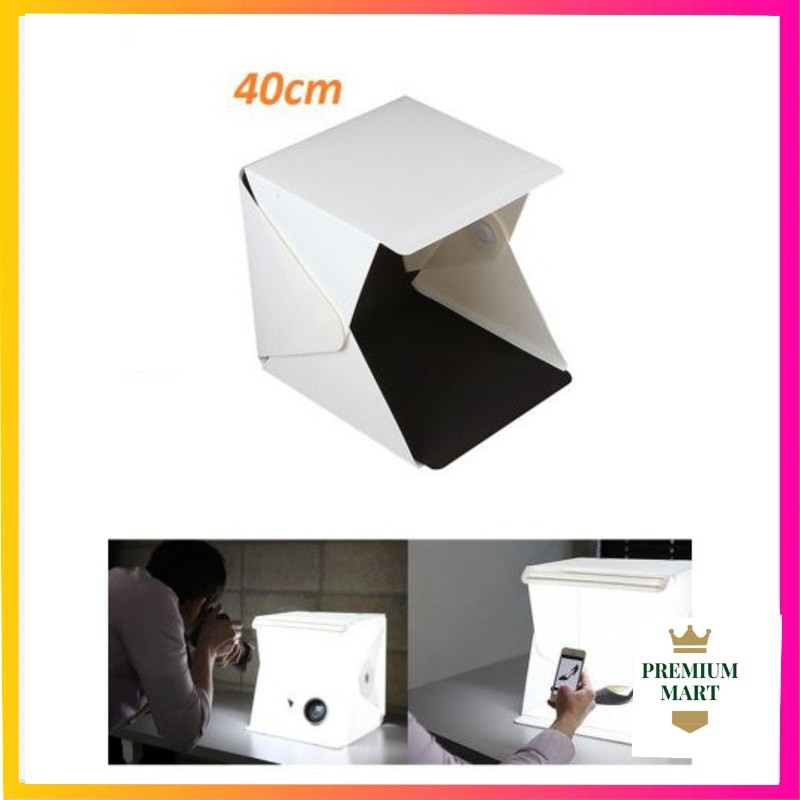 Studio  Mini Led Untuk  Foto  PRODUK Online / Mini Photo Studio Portable Magic Box with led [PM]