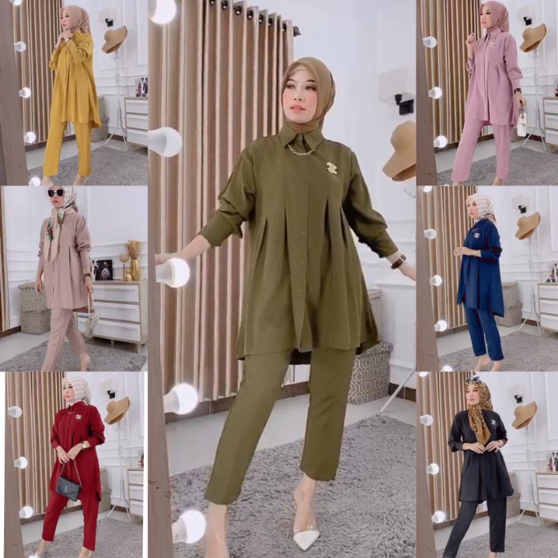 NEW MARFIE set BEST SELLER SET LONG TUNIK VIRAL