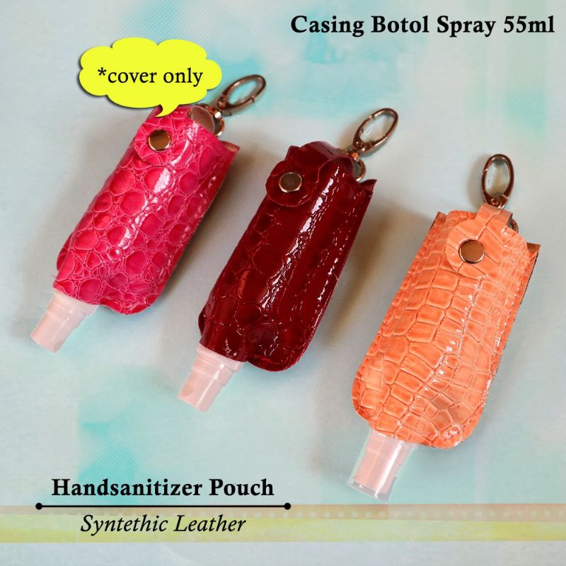 Handsanitizer Pouch Holder / Gantungan Handsanitiser Botol Spray Syntethic Leather