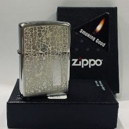 Original Zippo 49208 Crackle Pattern + Free Gravier Nama