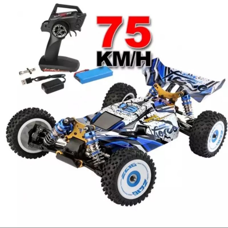 RC WL Toys 124017 V2 Buggy Brushless Motor 75km/jam 1:12