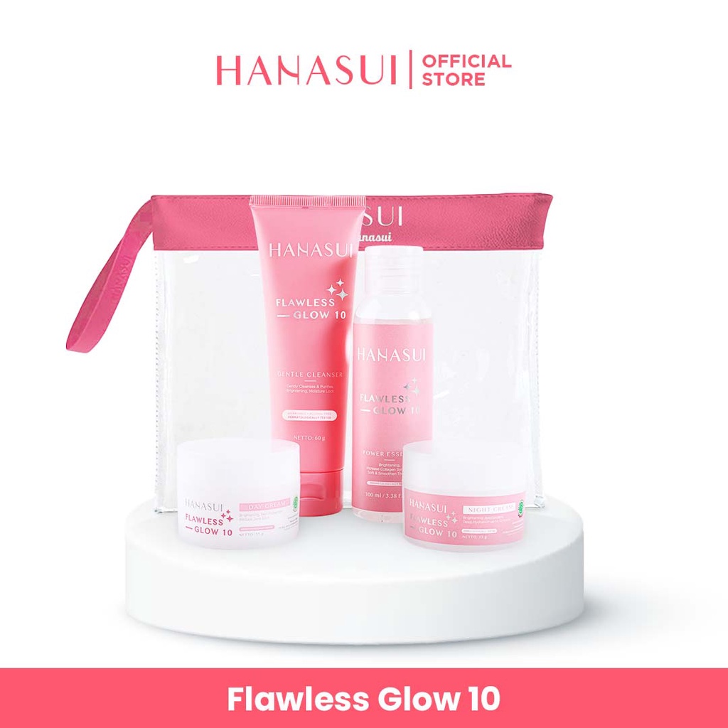 HANASUI Flawless Glow 10 Series | HANASUI Acne Treatment | Acne Spot | Night Day Cream | Essence | Skincare Skin | Day Cream | Toner hanasui - SKINCARE HANASUI BPOM