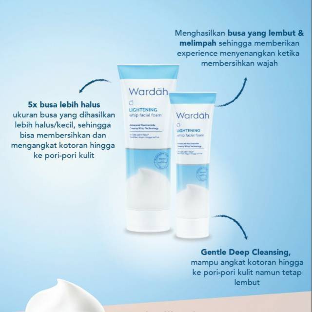 Wardah Lightening Whip Facial Foam | Pembersih Wajah