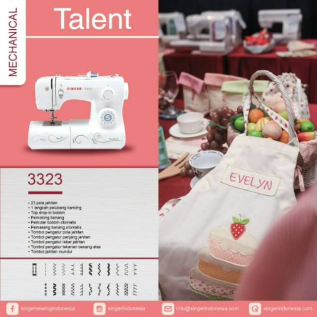 Mesin Singer 3323 jahit talent murah