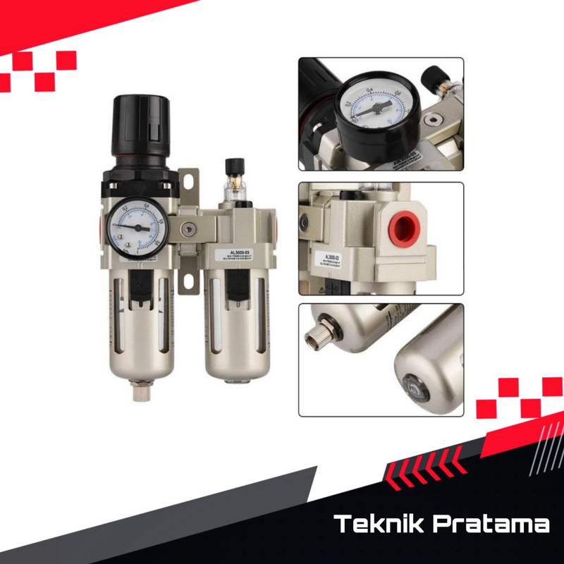 AC 5010-10 FILTER REGULATOR LUBRICATOR PNEUMATIC 2 BARIS 1" AC5010-10