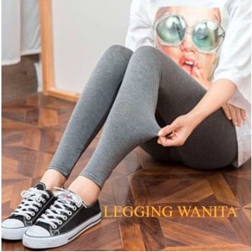 JF Celana Legging Wanita lejing Panjang Tebal Olahraga Premium Bahan Kaos