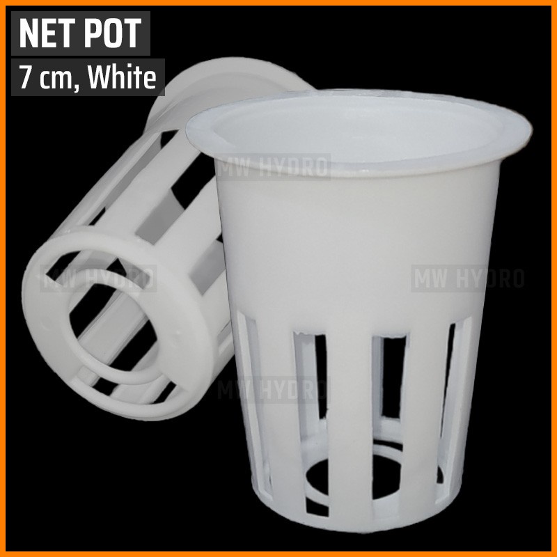 Netpot Hidroponik - Hydroponic Net Pot, 7 cm, Putih