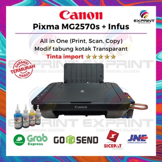 Printer Canon Pixma MG2570s All in One+Infus Tabung Transparant