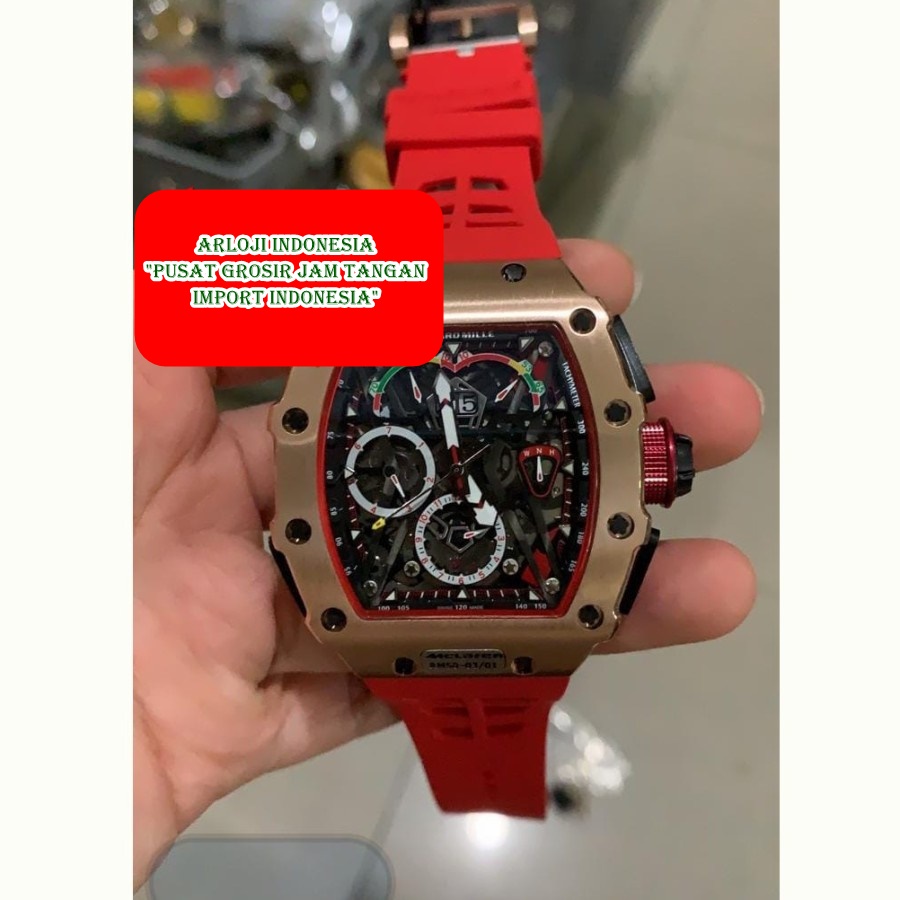 Big Sale Jam Tangan Pria R1CH4RD M1LL3 RM50-03 McLaren Red Garansi 1th