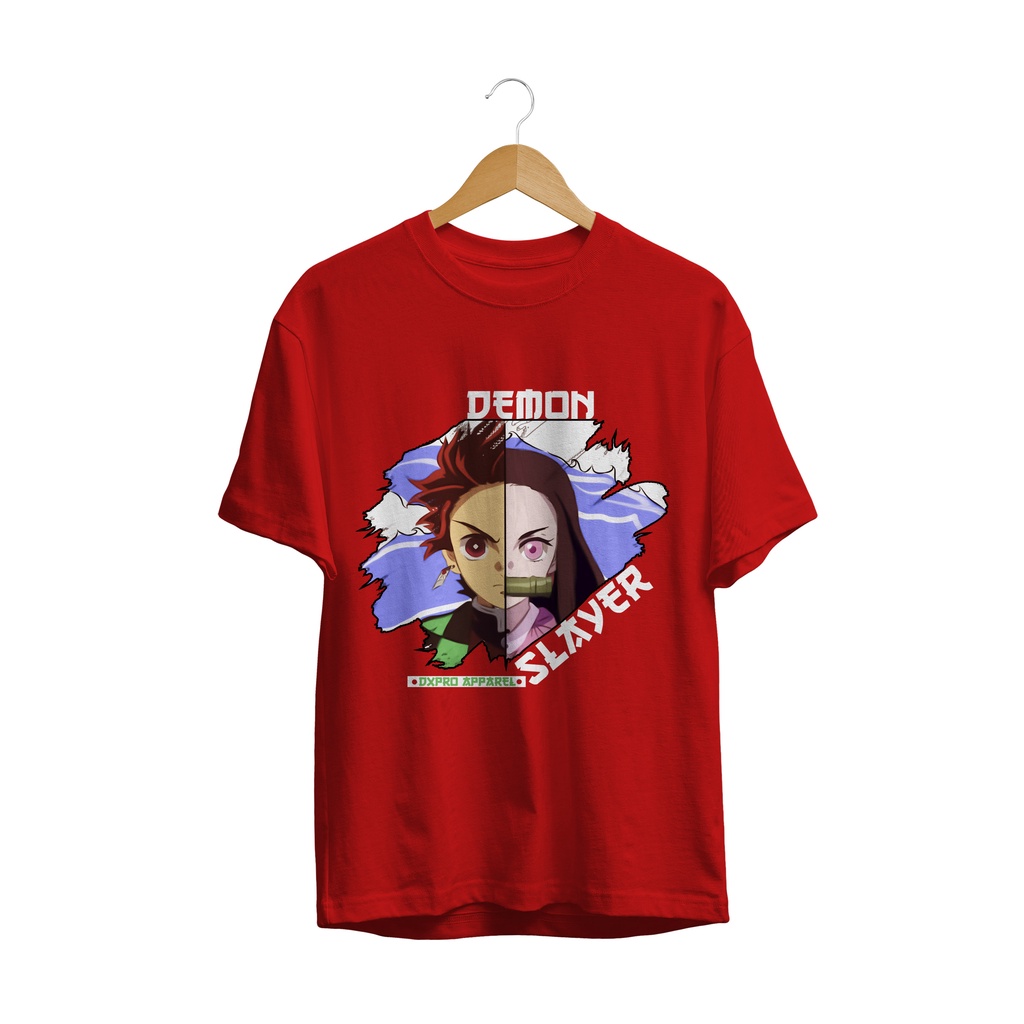 KAOS BAJU T-SHIRT ANIME TERBARU DEMON SLAYER TANJIRO NEZUKO KAMADO TANZUKO