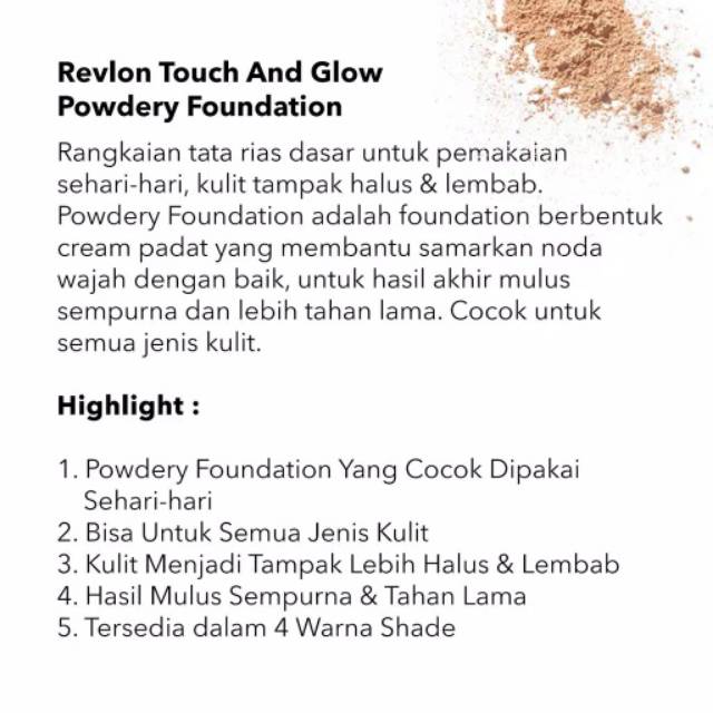 REVLON Natural Finish Powdery Foundation [ KOTAK ]